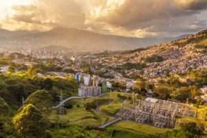 Vista aérea Medellín, Colômbia